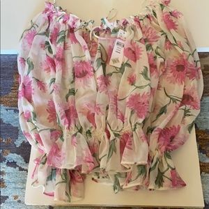 Topshop long sleeve lightweight top S/6 flowers